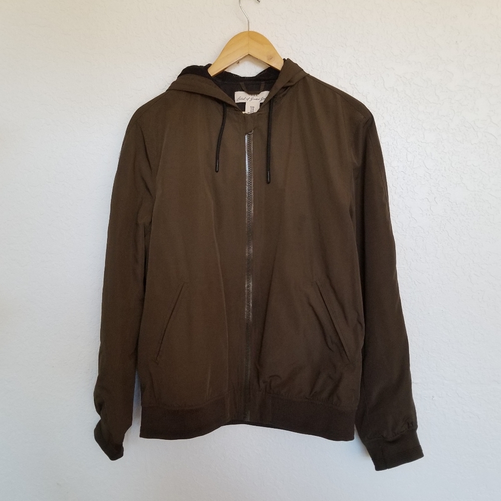 H&M Army Green Hooded Widnbreaker Jacket